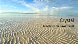  Presentation with boracay - Theme enhanced with low tide at boracay beach background and a mint green colored foreground