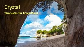  Presentation with tide - Amazing PPT layouts having low-tide-at-sunset-travel backdrop and a wine colored foreground