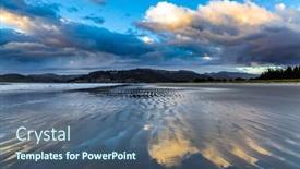  Presentation with tide - Slide set enhanced with low-tide-strips-of-sand background and a ocean colored foreground