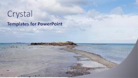  Presentation with tide - Slide set enhanced with low-tide-walking-path-connect background and a sky blue colored foreground