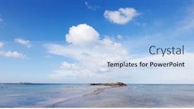  Presentation with tide - Theme with low-tide-walking-path-connect background and a light blue colored foreground