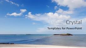  Presentation with taiwan - PPT theme having low-tide-walking-path-connect background and a  colored foreground