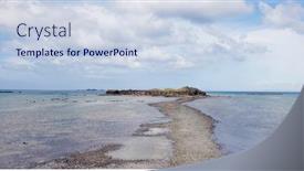  Presentation with tide - Slide set featuring low-tide-walking-path-connect background and a sky blue colored foreground