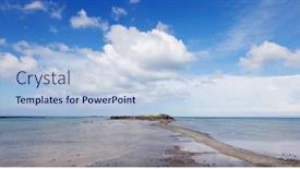  Presentation with tide - Presentation consisting of low-tide-walking-path-connect background and a light blue colored foreground