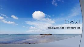  Presentation with tide - PPT theme enhanced with low-tide-walking-path-connect background and a light blue colored foreground