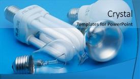  Presentation with light bulbs - Audience pleasing slides consisting of low vision - light bulbs backdrop and a light blue colored foreground
