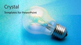  Presentation with shining light - Cool new PPT theme with low vision - shining light bulb backdrop and a arctic colored foreground