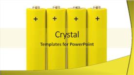  Presentation with batteries - Beautiful presentation featuring low voltage - set of aa batteries backdrop and a yellow colored foreground