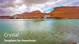  Presentation with thunderstorm - Slide set enhanced with low-winter-clouds-are-reflected background and a violet colored foreground
