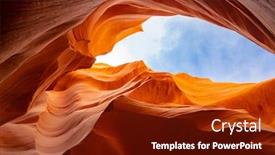  Presentation with corkscrew - PPT layouts enhanced with lower-antelope-canyon-or-corkscrew background and a tawny brown colored foreground