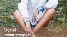  Presentation with bracelet beads - Cool new presentation with lower-body-of-barefoot-woman backdrop and a coral colored foreground