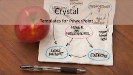  Presentation with table napkin - Colorful theme enhanced with lower cholesterol mind map - napkin backdrop and a coral colored foreground