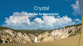  Presentation with grand canyon - Audience pleasing slide set consisting of lower-falls-waterfall backdrop and a ocean colored foreground