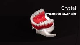  Presentation with black dental - Presentation theme consisting of lower-human-jaw-with-teeth background and a black colored foreground