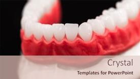  Presentation with human anatomy - PPT theme enhanced with lower-human-jaw-with-teeth background and a lemonade colored foreground