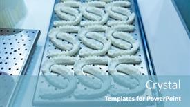  Presentation with jaw - Presentation design with lower-jaw-of-a-man background and a light blue colored foreground