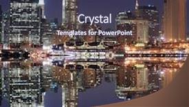  Presentation with new york city - Presentation theme having apple company - lower manhattan skyline with serious background and a tawny brown colored foreground