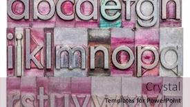  Presentation with english - PPT layouts consisting of lowercase-english-alphabet-in-vintage background and a coral colored foreground