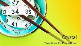  Presentation with asian - Slides with lowfat-asian-cuisine-and-dieting background and a yellow colored foreground