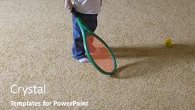  Presentation with baby girl - Presentation design with lowsection-of-a-baby-girl background and a coral colored foreground