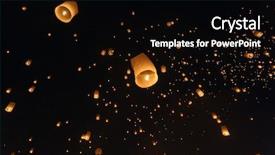  Presentation with lantern - Slide set featuring loy krathong festival thailand background and a black colored foreground