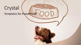  Presentation with food white - PPT theme consisting of loyal - cute brown and white border background and a lemonade colored foreground