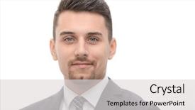  Presentation with confident - Presentation design consisting of loyalty success - portrait of confident businessman background and a light gray colored foreground