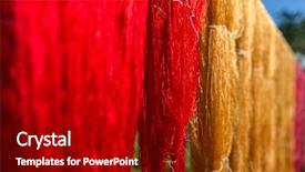  Presentation with colorful fabric - Colorful presentation design enhanced with luang prabang laos silk backdrop and a crimson colored foreground