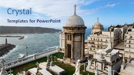  Presentation with cemetery - Slide deck with luarca-the-oldest and a light blue colored foreground