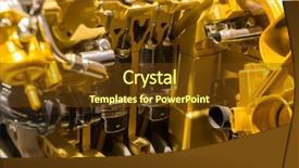  Presentation with car engine - Colorful PPT layouts enhanced with lube - car engine section backdrop and a tawny brown colored foreground