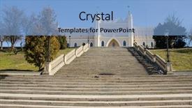  Presentation with bosnia old castle history - Colorful PPT theme enhanced with lublin poland - old town royal backdrop and a light blue colored foreground