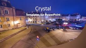  Presentation with architecture old - Cool new presentation theme with lublin-poland-july-13-old backdrop and a navy blue colored foreground