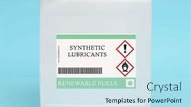  Presentation with oils - PPT theme enhanced with lubricants-made-from-synthetic-base background and a sky blue colored foreground