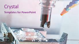  Presentation with lubrication - Amazing PPT layouts having lubrication equipment - milling metalworking industrial cnc metal backdrop and a sky blue colored foreground