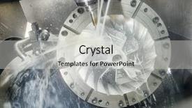  Presentation with lubrication - Colorful PPT theme enhanced with lubrication equipment - milling metalworking process industrial cnc backdrop and a light gray colored foreground