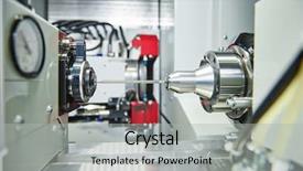  Presentation with lubrication - Theme with lubrication equipment - shaft detail turning on metal background and a light gray colored foreground