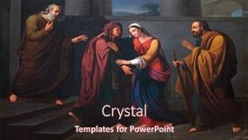  Presentation with virgin mary - Cool new slides with lucca-italy-june-03-visitation backdrop and a tawny brown colored foreground