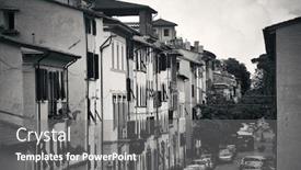  Presentation with cars - Audience pleasing PPT theme consisting of lucca street view with cars in italy backdrop and a gray colored foreground
