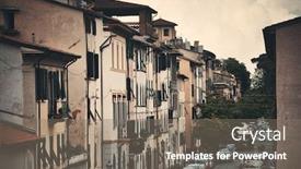  Presentation with cars - Slides with lucca-street-view-with-cars background and a gray colored foreground