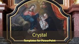  Presentation with church altar - Slide set having lucerne-switzerland-june-24-2018 background and a tawny brown colored foreground