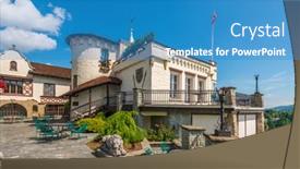  Presentation with historical buildings - Amazing PPT theme having lucerne-switzerland-may-29-2016 backdrop and a teal colored foreground