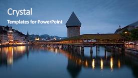  Presentation with switzerland - Presentation with lucerne switzerland background and a teal colored foreground