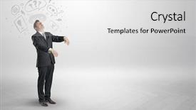  Presentation with sickness - PPT theme consisting of lucid dream - sleeping sickness young businessman background and a white colored foreground