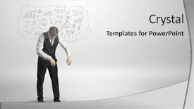  Presentation with sickness - Colorful slide set enhanced with lucid dream - sleeping sickness young businessman backdrop and a white colored foreground