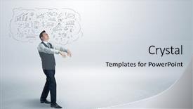  Presentation with sickness - Slides with lucid dream - sleeping sickness young businessman background and a light gray colored foreground