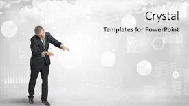  Presentation with work the word in your life - Cool new presentation theme with lucid dream - workaholic businessman dreaming about his backdrop and a  colored foreground