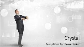  Presentation with accidents at work - Audience pleasing slide deck consisting of lucid dream - workaholic businessman dreaming about his backdrop and a white colored foreground