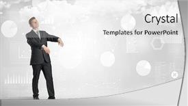  Presentation with work the word in your life - PPT theme featuring lucid dream - workaholic businessman dreaming about his background and a  colored foreground