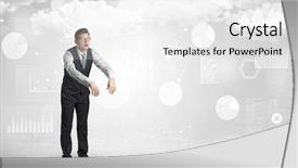  Presentation with report - PPT theme enhanced with lucid dream - workaholic businessman dreaming about his background and a  colored foreground