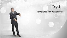  Presentation with work the word in your life - Beautiful presentation theme featuring lucid dream - workaholic businessman dreaming about his backdrop and a  colored foreground